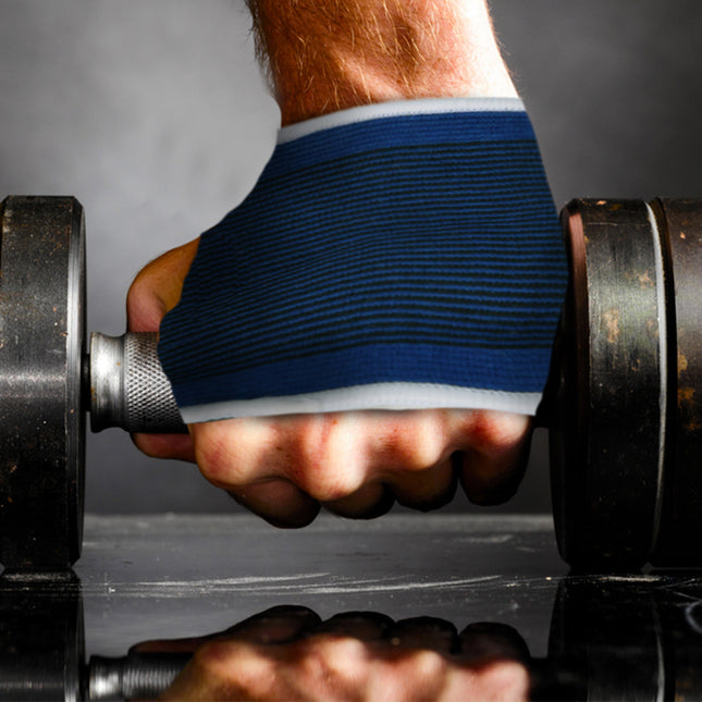 Blauwe Polsbrace voor Sport en Pols Ondersteuning - Lichtgewicht - Maat L - Duurzame Polsbandage