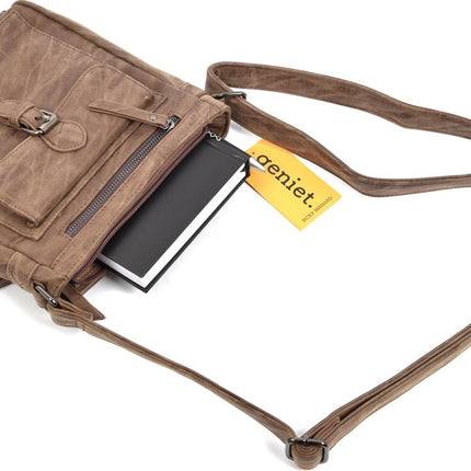Schoudertas - Crossbodytas - tassen - tassen dames - tassen kopen - tassen hengsel - tassen Bruin- Dames tas - handtas - handtassen - handtas dames - handtassen dames - handtas Bruin - WDL-3182