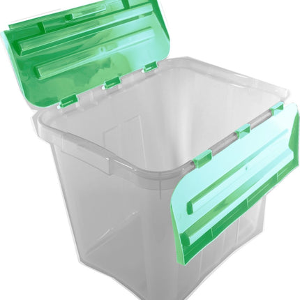 Opbergbox 24 liter 2 stuks in de verpakking Groen - formaat 29.5 x 39 x 30 cm - Opbergdoos - Opbergkist