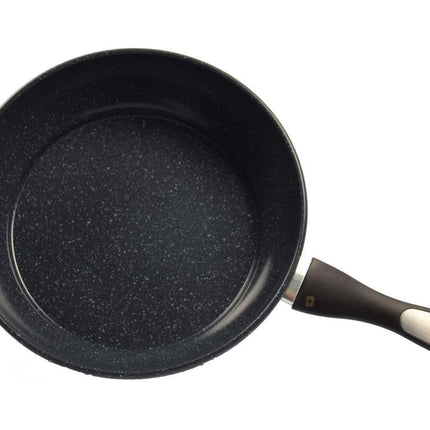 Keukenpan - Ø 28 cm - Luxe keukenpan van 28cm Anti-aanbaklaag - handvat zwart - Pan met Deksel