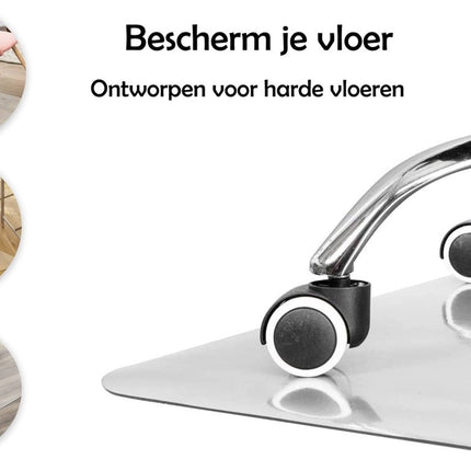Vloerbeschermer bureaustoel PVC - vloerbeschermer voor harde vloeren 130cm x 90 cm- Beschermmat