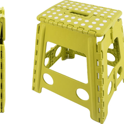 Keuken krukje opstapje opstapkruk - opstapkrukje - Badkamerkrukje - Kruk - Badkamerkruk - Krukje - Trappetje - Kleine trap - Design - Kunststof - Discountershop Kruk super handig - Krukje - Keukentrap - Keukentrapje Opvouwbaar Groen 39 cm tot 150 kg