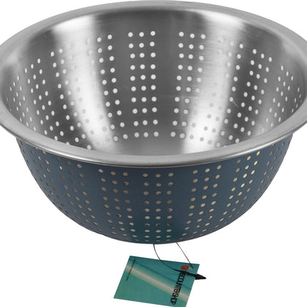 Kleine Keuken vergiet rvs - blauw 24 cm