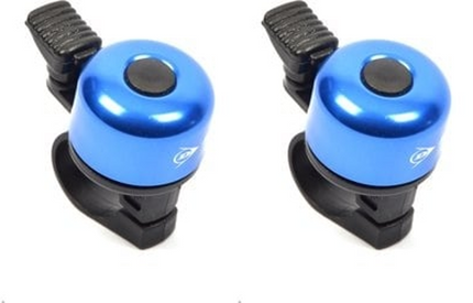 Mini Fietsbel 50 mm Blauw – Universele Fietsbel voor Racefiets, Stadsfiets & Kinderfiets – Lichtgewicht & Luide Bel – Fietsaccessoires