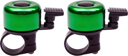 Stoere Fietsbel 4 cm Groen – Mini Fietsbel voor Racefiets, Kinderfiets & Stadsfiets – Universeel – Lichtgewicht & Luide Bel