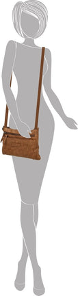 Bicky bernard BB66662 Schoudertas crossbody tas - Camel/Cognac