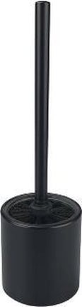 WC borstel + houder MYLAN - Zwart - RVS - Ø 10 x h 34 cm - Rond - Toiletborstel