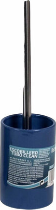 Gerimport Toiletborstel 37 Cm Keramiek/rvs Blauw/Zilver 2-delig