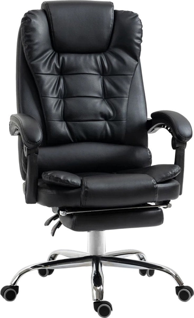 Ergonomische Bureaustoel Zwart – verstelbaar – volwassen – kantoor – werk – meubels – stoelen – wonen – gaming stoel – vergaderstoelLuxe Design Bureaustoel - Zwart - Kunstleer - Verstelbaar