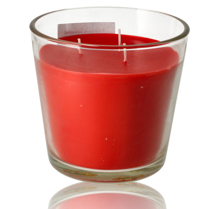 Grote Geurkaars Rood Berry - Goedkope Geurkaarsen Online voor Woonkamer & Eatkamer - 48 uur brandduur - Drie Lonten Dinerkaars