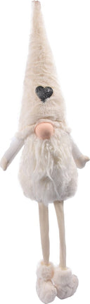 Gnome kerstkabouter | Kerstdecoratie voor binnen | Kabouter Gnome Dwerg Kerst WIT 23X15X85 cm