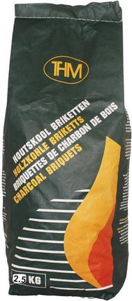 2X houtskoolbriketten van 2.5 KG inclusief aanmaakblokjes 64 Stuks - Barbecue - BBQ - 2 Stuks - Totaal 5 KG