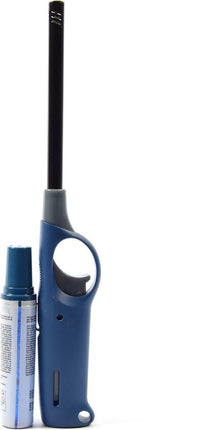 Gasaansteker met navulling 2X Geel en Blauw - Hervulbare Navulbare Aansteker - Kinderbescherming - Vlamaanpassing - Branstofindicator -