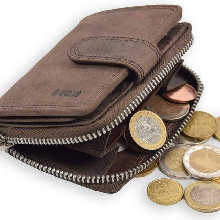 Portemonnee Buffelleer| portemonnees dames - Portemonnee heren - Portemonnee pasjes - RFID Protected Anti skim - 4East - 4E-209-