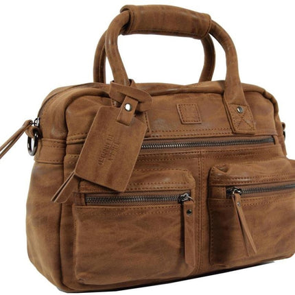 Bicky Bernard Handtas omhang Hand & Schoudertas Western Bag Camel - Cognac