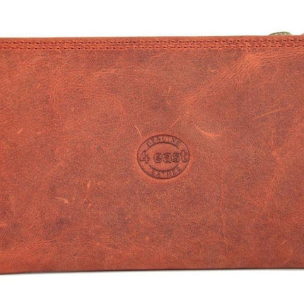 Trendy Portemonnee Met Muntenvak - Rfid Buffelleer - 10 Pasjes - 7 Vakken - 8.9 x 14 cm 