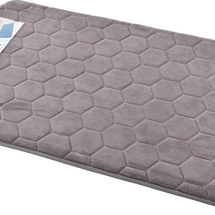 Badmat & WC Mat Set -Douche mat set - Grijs - 80cm x 50cm - badmat set 3-delig - Soft Foam - Extra Zacht - FOAM