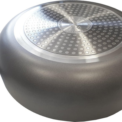 Koekenpan - Hapjespan Ø 24 cm - Koekenpannen - Ø 24 cm -Anti-aanbaklaag - handvat- Pan met Deksel