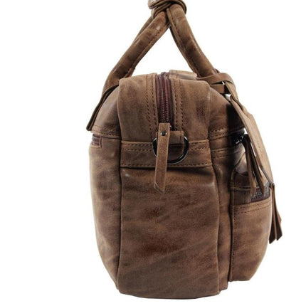 Bicky Bernard Handtas omhang Hand & Schoudertas Western Bag Bruin