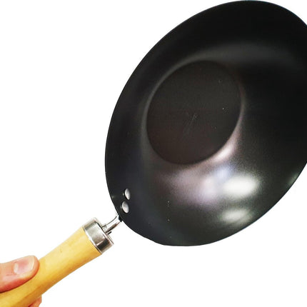 Wokpan - houten handvat - non-stick - Ø 28 cm - Wok 28cm houten handvat
