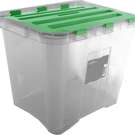 Opbergbox 24 liter 2 stuks in de verpakking Groen - formaat 29.5 x 39 x 30 cm - Opbergdoos - Opbergkist
