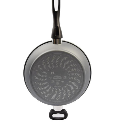 Keukenpan - Ø 28 cm - Luxe keukenpan van 28cm Anti-aanbaklaag - handvat zwart - Pan met Deksel