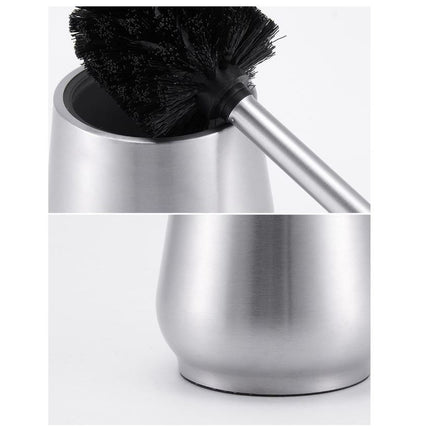  Toiletborstel RVS met Zeepdispenser - Wcborstel Rvs - RVS Toiletborstel in houder - Toiletborstelhouder - Wc borstel