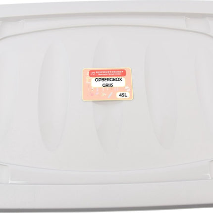 Rollerbox - opbergbox - 45L - 1 stuks - Wieltjes - Transparant/Grijs