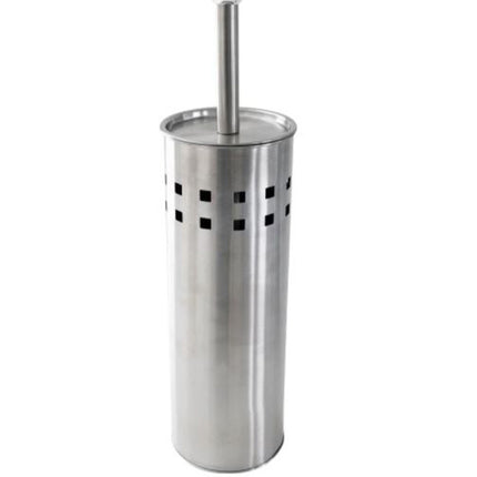 4 Stuks Toiletborstel RVS- geborsteld RVS - Wcborstel Rvs - RVS Toiletborstel in houder - Toiletborstelhouder - Wc borstel - Toiletborstel - Zilver - RVS