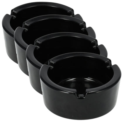 Glazen Asbak 8.5cm | Set van 4 | Ronde Asbak voor Binnen & Buiten | Goedkope Roken Tabak Asbak
