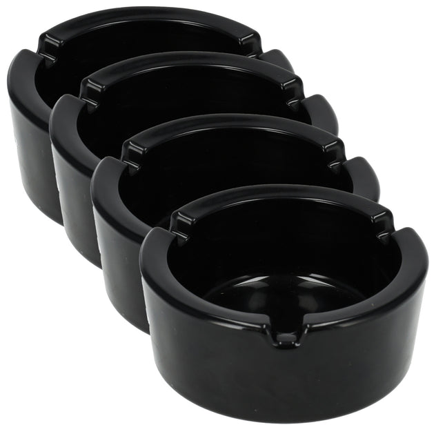 Glazen Asbak 8.5cm | Set van 4 | Ronde Asbak voor Binnen & Buiten | Goedkope Roken Tabak Asbak