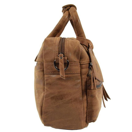 Bicky Bernard Handtas omhang Hand & Schoudertas Western Bag Camel - Cognac