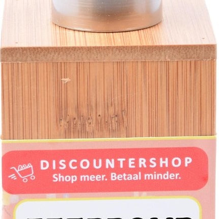 Discountershop set - Badaccessoires bamboe, 3-delige badkamerset van zeepdispenser, zeepbakje en toilet borstel, naturel