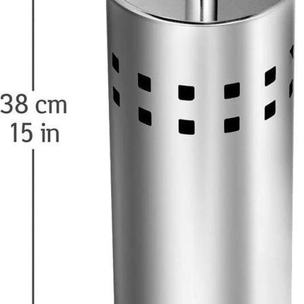 6 Stuks Toiletborstel RVS - Wcborstel Rvs - RVS Toiletborstel in houder - Toiletborstelhouder - Wc borstel - Toiletborstel - Zilver - RVS