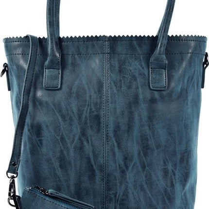 Bicky Bernard Dames Shopper Navy - Donkerblauw - Tas met lang hengsel 180 cm