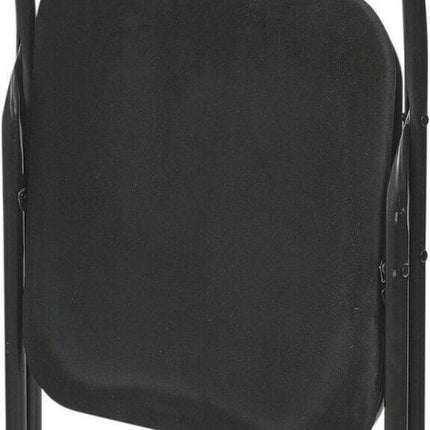 Klapstoel met zithoogte van 43 cm Vouwstoel velvet zitvlak en rug bekleed - stoel - tafelstoel- stoel - tafelstoel - klapstoel - Velvet klapstoel - Luxe klapstoel - Met kussentjes - Stoel - Stoelen - Klapstoelen - Stoeltje - Premium chair - Zwart