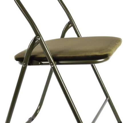 Klapstoel met zachte zitting - klapstoel - velvet - zithoogte van 43 cm - Groen