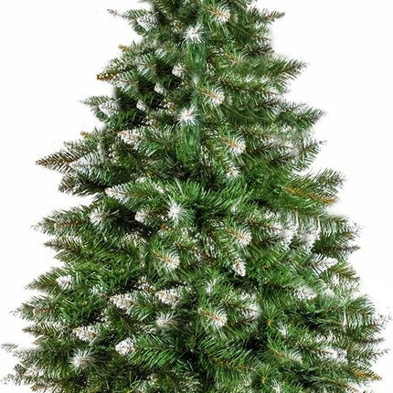 Kunstkerstboom diamanten kerstboom op Natuurlijke houten stam 180 cm - Kunst DIAMANT PIJNBOOM 180CM - Kunstkerstboom 180cm sneeuw Kerstboom