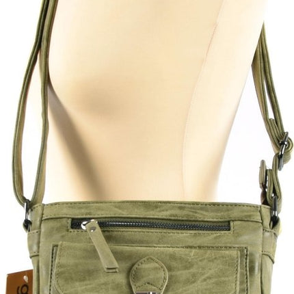 Schoudertas - Crossbodytas - tassen - tassen dames - tassen kopen - tassen hengsel - tassen Groen - Olijf - Dames tas - handtas - handtassen - handtas dames - handtassen dames - handtas Olijf - Groen - WDL-3182