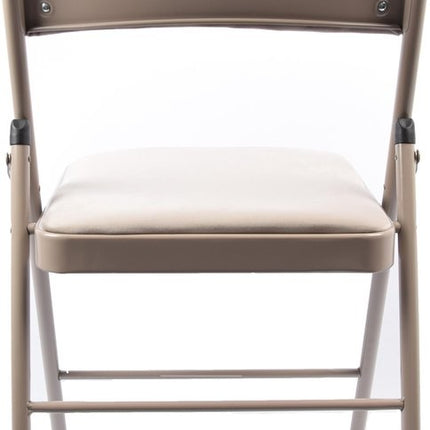 Velvet Eetkamerstoel 6 st inklapbaar met stalen frame Beige