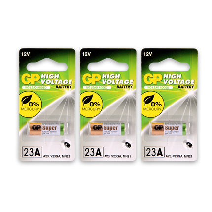 1 set van 3 stuks | 23A alkaline | Batterijen | alkaline batterijen | 12V 