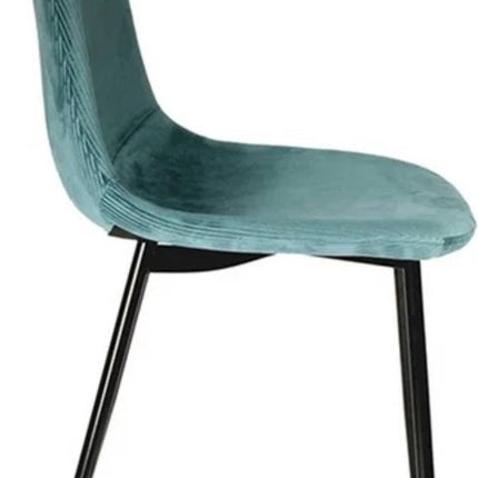 Kuipstoel - Turquoise Velvet Eetkamerstoel - Set van 2 