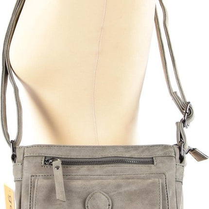 Schoudertas - Crossbodytas - tassen - tassen dames - tassen kopen - tassen hengsel - tassen Grijs - Dames tas - handtas - handtassen - handtas dames - handtassen dames - handtas Grijs - WDL-3182