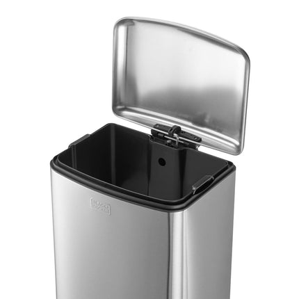 BLACK+DECKER pedaalemmer - 30L - RVS - soft close - losse binnenemmer