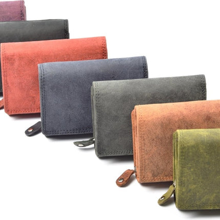 Portemonnee - portemonnee dames - portemonnee heren - portemonnee pasjes- Volledig leer- 4E-458 - RFID Protected Anti skim - 4East - Cognac - Camel - Portemonnee dames camel - Portemonnee Klein