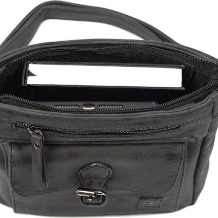 Schoudertas - Crossbodytas - tassen - tassen dames - tassen kopen - tassen hengsel - tassen Zwart - Dames tas - handtas - handtassen - handtas dames - handtassen dames - handtas Zwart - WDL-3182