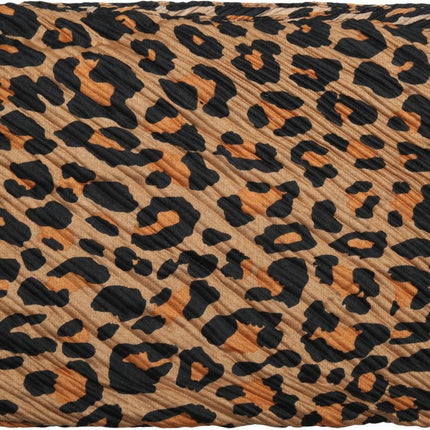Lange warme winter luipaard panter leopard print dames sjaal bruin 90 x 180 cm - sjaal is perfect voor de lente / herfst