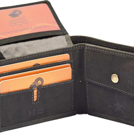 Portemonnee heren- dames luxe leer RFID anti-skim volledig leer van binnen en buitenkant - hoge kwaliteit portefeuille heren-dames leer - mannen cadeautjes, cadeau voor man-vrouw Billfold - Antraciet