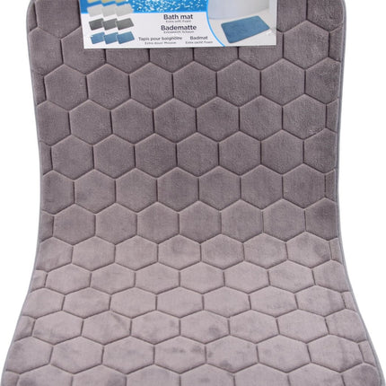 Badmat & WC Mat Set -Douche mat set - Grijs - 80cm x 50cm - badmat set 3-delig - Soft Foam - Extra Zacht - FOAM