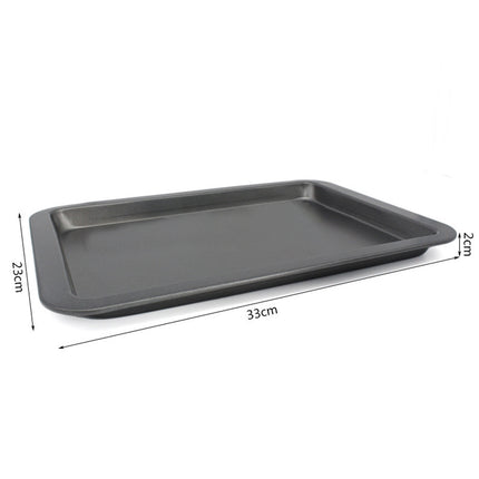 Platte bakvorm / bakplaat rechthoekig, 33cmx23x2cm | anti-aanbak bakplaat medium